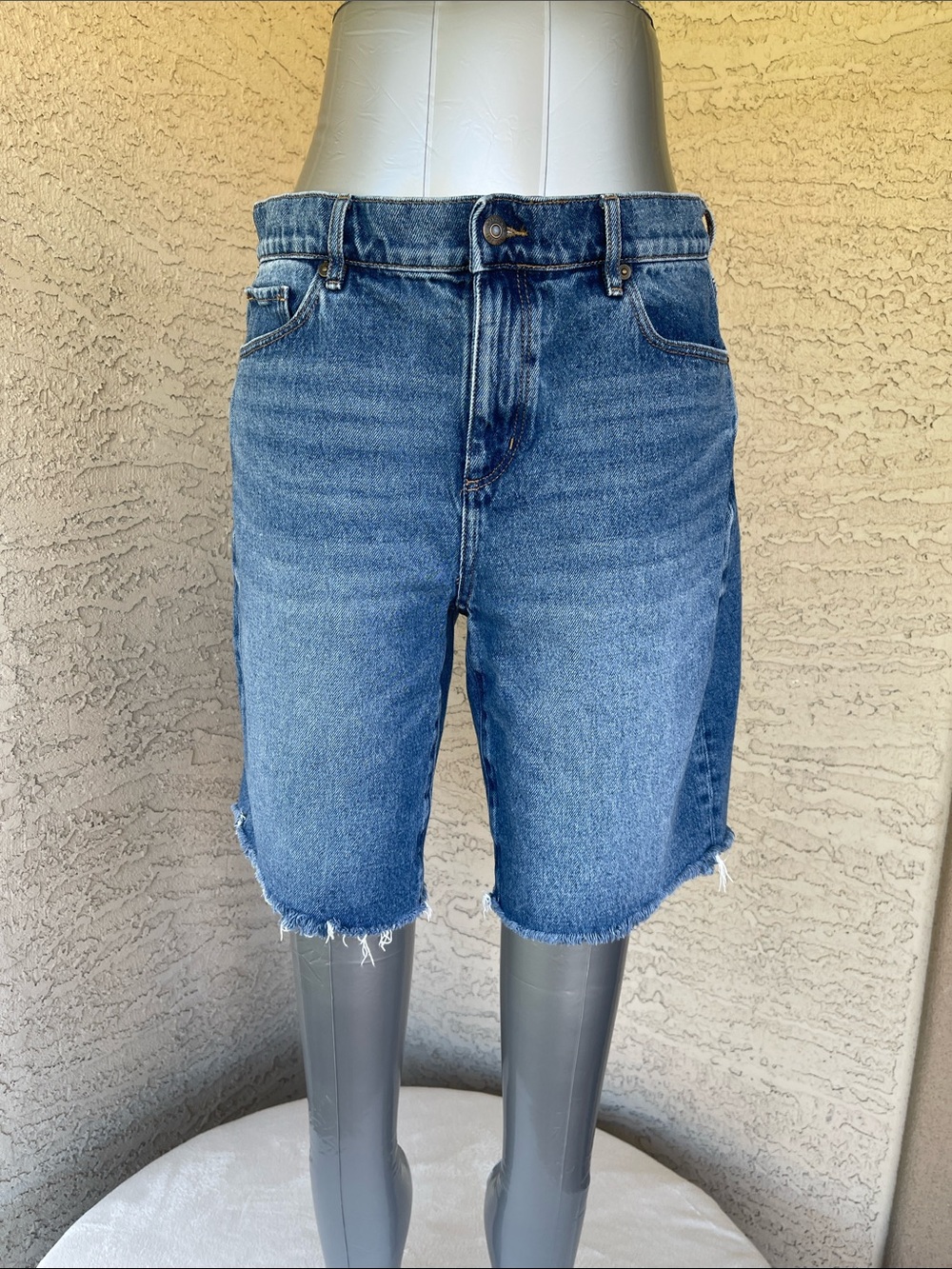 LOFT Blue Denim Bermuda Shorts